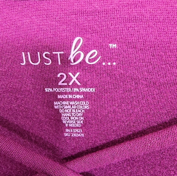 NWT Just Be Plus Size Strappy Tunic in Magenta - Picture 7 of 8